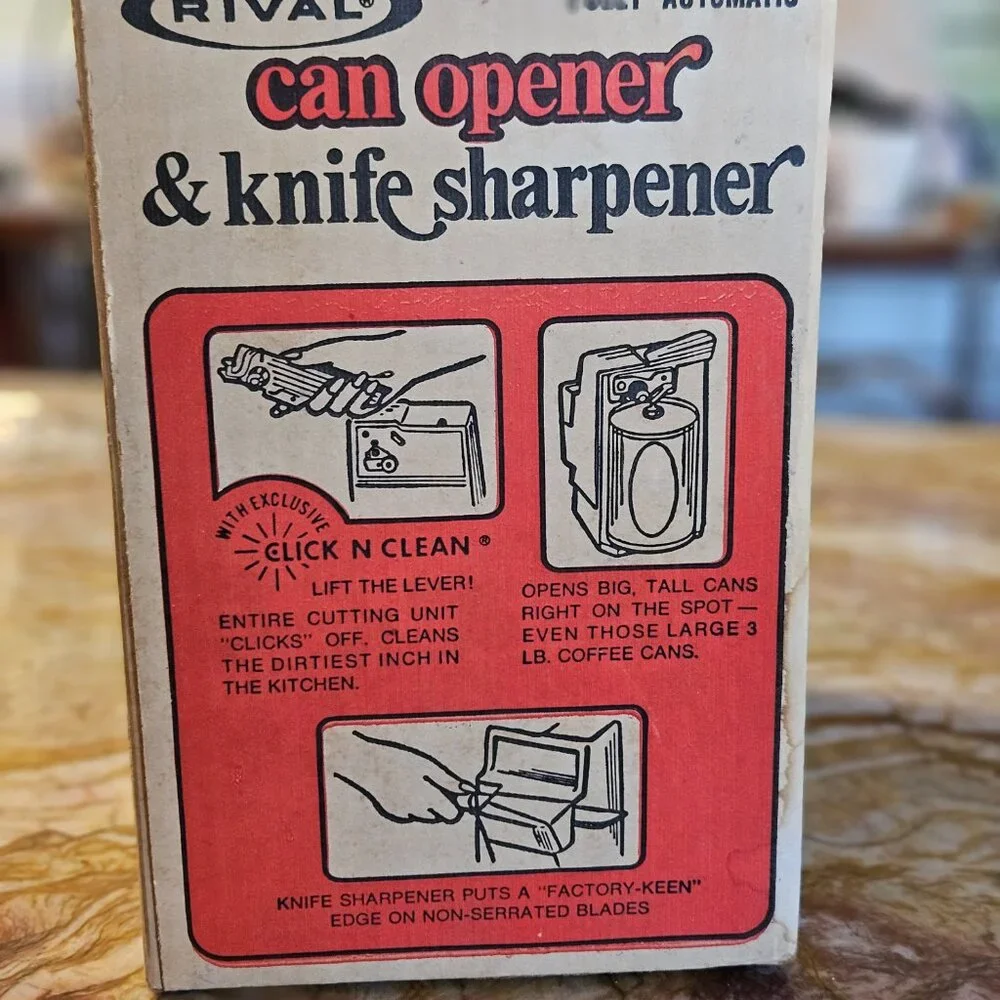 CLASSIC RIVAL AUTOMATIC can opener and knife sharpener
